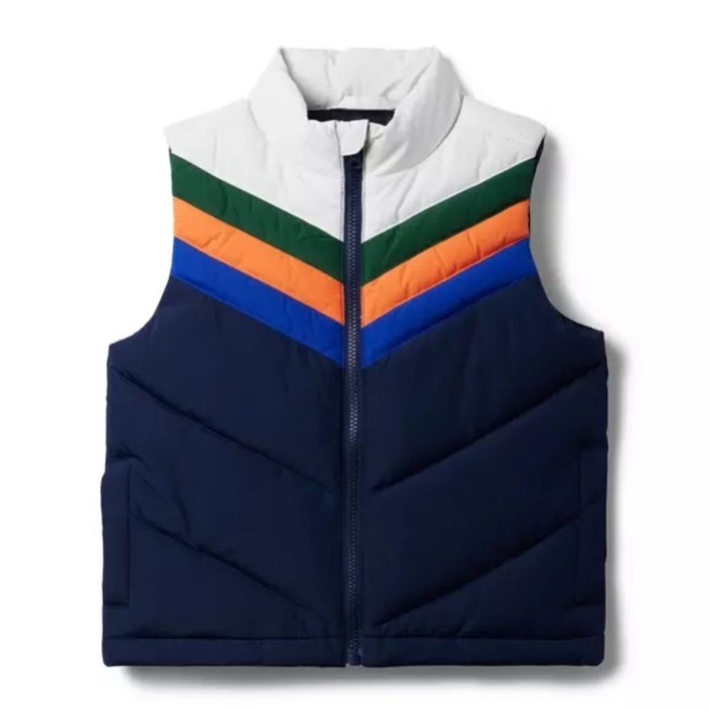 Janie and Jack Boys Chevron Puffer Vest - Size 3/4